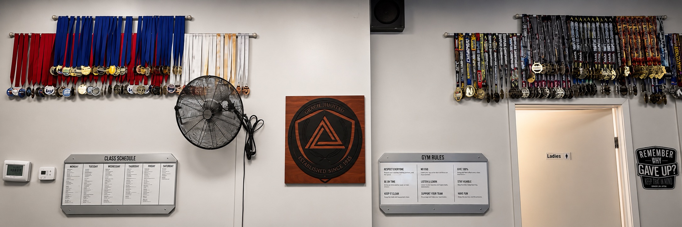 Cornerstone BJJ Medal Wall